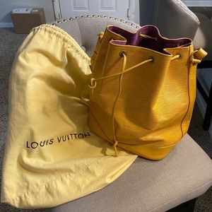 Louis Vuitton Petit Noe Epi Yellow Leather Bag